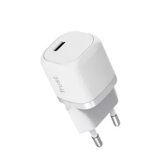 TRUST MAXO 20W USB-C CHARGER WHITE TRUST MAXO 20W USB-C CHARGER WHITE