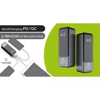 Viking PN-964PD 27000 mAh/Output:1xUSB-A,2xUSB-C/Input:2xUSB-C/LED display Viking PN-964PD 27000 mAh/Output:1xUSB-A,2xUSB-C/Input:2xUSB-C/LED display
