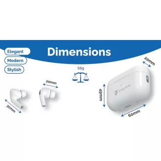 Bezdrátová Bluetooth sluchátka Viking AIR PLUS/ANC/BT/Bezdrát/Bílá Bezdrátová Bluetooth sluchátka Viking AIR PLUS/ANC/BT/Bezdrát/Bílá