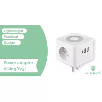 Síťový adaptér VIKING Y23L, černá Síťový adaptér VIKING Y23L, černá
