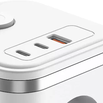 Síťový adaptér VIKING Y33, bílá/Output:3xAC,1xUSB-A,2xUSB-C/Tlačítko ON/OFF Síťový adaptér VIKING Y33, bílá/Output:3xAC,1xUSB-A,2xUSB-C/Tlačítko ON/OFF