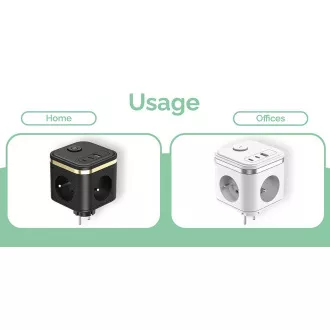 Síťový adaptér VIKING Y33, černá/Output: 3xAC, 1xUSB-A, 2xUSB-C/Tlačítko ON/OFF Síťový adaptér VIKING Y33, černá/Output: 3xAC, 1xUSB-A, 2xUSB-C/Tlačítko ON/OFF