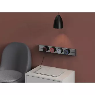 Zásuvková lišta - zápustná Viking LZ40B/230V,50Hz/40cm délka/černá/až 5 modulů/IP20/hliník/zápustná Zásuvková lišta - zápustná Viking LZ40B/230V,50Hz/40cm délka/černá/až 5 modulů/IP20/hliník/zápustná