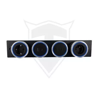 Zásuvková lišta - zápustná Viking LZ40B/230V,50Hz/40cm délka/černá/až 5 modulů/IP20/hliník/zápustná Zásuvková lišta - zápustná Viking LZ40B/230V,50Hz/40cm délka/černá/až 5 modulů/IP20/hliník/zápustná