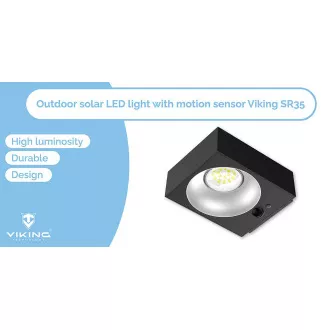 Venkovní solární LED světlo Viking SR35/Pohybový senzor/1000 lm/IP65/4 režimy/denní bílá Venkovní solární LED světlo Viking SR35/Pohybový senzor/1000 lm/IP65/4 režimy/denní bílá