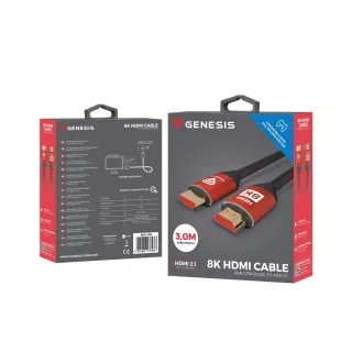 Genesis kabel HDMI M/M V2.1 3M 8K pro PS5/PS4 Genesis kabel HDMI M/M V2.1 3M 8K pro PS5/PS4