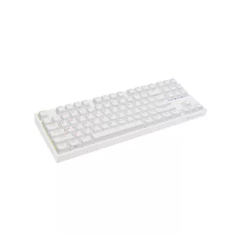 Genesis herní mechanická klávesnice THOR 404/RGB/Gateron Yellow Pro/Drátová USB/US layout/Bílá Genesis herní mechanická klávesnice THOR 404/RGB/Gateron Yellow Pro/Drátová USB/US layout/Bílá