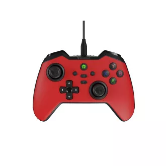Drátový gamepad Genesis MANGAN 300, pro PC/Switch/Mobil, červený Drátový gamepad Genesis MANGAN 300, pro PC/Switch/Mobil, červený