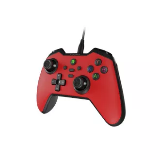 Drátový gamepad Genesis MANGAN 300, pro PC/Switch/Mobil, červený Drátový gamepad Genesis MANGAN 300, pro PC/Switch/Mobil, červený