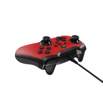 Drátový gamepad Genesis MANGAN 300, pro PC/Switch/Mobil, červený Drátový gamepad Genesis MANGAN 300, pro PC/Switch/Mobil, červený