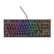 Genesis tichá herní klávesnice THOR 303/TKL/RGB/Outemu Peach/Drátová USB/CZ-SK layout/Černá