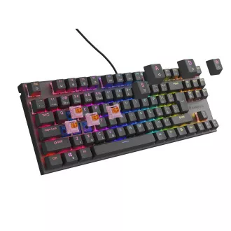 Genesis tichá herní klávesnice THOR 303/TKL/RGB/Outemu Peach/Drátová USB/CZ-SK layout/Černá Genesis tichá herní klávesnice THOR 303/TKL/RGB/Outemu Peach/Drátová USB/CZ-SK layout/Černá