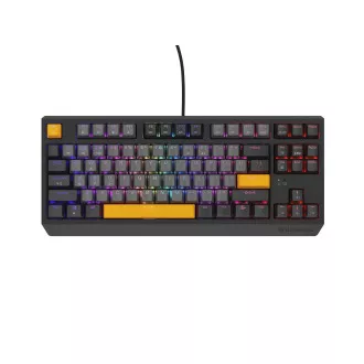 Genesis herní klávesnice THOR 230/TKL/RGB/Outemu Red/Drátová USB/US layout/Anchor Negative Šedá