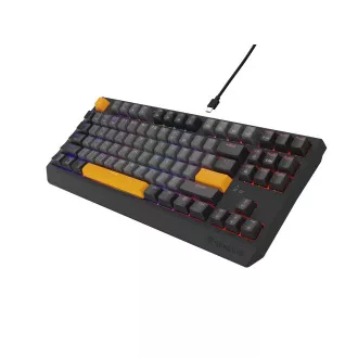 Genesis herní klávesnice THOR 230/TKL/RGB/Outemu Red/Drátová USB/US layout/Anchor Negative Šedá