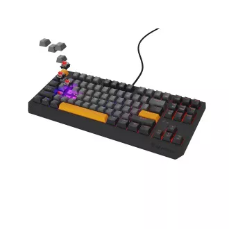 Genesis herní klávesnice THOR 230/TKL/RGB/Outemu Red/Drátová USB/US layout/Anchor Negative Šedá