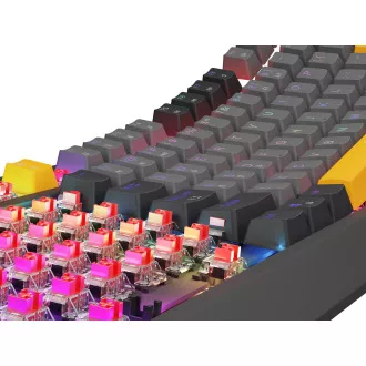 Genesis herní klávesnice THOR 230/TKL/RGB/Outemu Red/Drátová USB/US layout/Anchor Negative Šedá