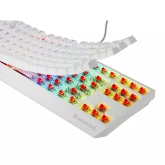 Genesis herní klávesnice THOR 230/TKL/RGB/Outemu Red/Drátová USB/US layout/Bílá Genesis herní klávesnice THOR 230/TKL/RGB/Outemu Red/Drátová USB/US layout/Bílá
