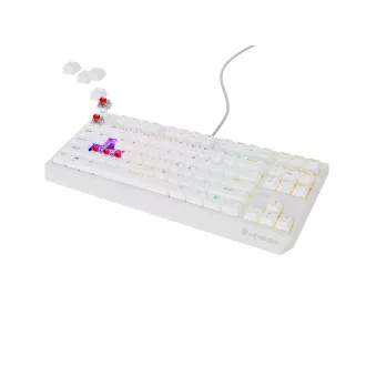Genesis herní klávesnice THOR 230/TKL/RGB/Outemu Red/Drátová USB/US layout/Bílá Genesis herní klávesnice THOR 230/TKL/RGB/Outemu Red/Drátová USB/US layout/Bílá