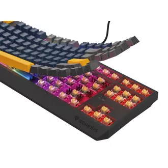 GENESIS herní klávesnice THOR 230/TKL/RGB/Outemu Panda/Drátová USB/US layout/Naval Blue Positive GENESIS herní klávesnice THOR 230/TKL/RGB/Outemu Panda/Drátová USB/US layout/Naval Blue Positive