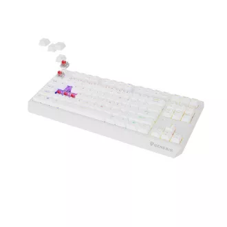 GENESIS herní klávesnice THOR 230/TKL/RGB/Outemu Red/Bezdrátová USB + Bluetooth/US layout/Bílá GENESIS herní klávesnice THOR 230/TKL/RGB/Outemu Red/Bezdrátová USB + Bluetooth/US layout/Bílá