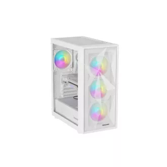 Počítačová skříň Genesis DIAXID 605 ARGB/Midi Tower/Transpar./Bílá Počítačová skříň Genesis DIAXID 605 ARGB/Midi Tower/Transpar./Bílá