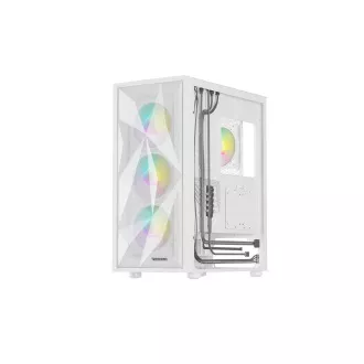 Počítačová skříň Genesis DIAXID 605 ARGB/Midi Tower/Transpar./Bílá Počítačová skříň Genesis DIAXID 605 ARGB/Midi Tower/Transpar./Bílá