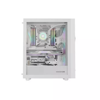 Počítačová skříň Genesis DIAXID 605 ARGB/Midi Tower/Transpar./Bílá Počítačová skříň Genesis DIAXID 605 ARGB/Midi Tower/Transpar./Bílá