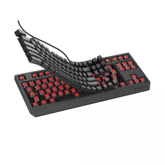 Herní klávesnice Genesis THOR 230/TKL/RGB/Outemu Red/Drátové USB-A/CZ-SK layout/Černá