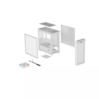 Počítačová skříň Genesis IRID 503 ARGB LITE/Mini Tower/Transpar./Bílá Počítačová skříň Genesis IRID 503 ARGB LITE/Mini Tower/Transpar./Bílá