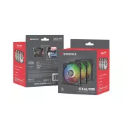 Ventilátor Genesis OXAL 120 ARGB, 3-Pack, černý