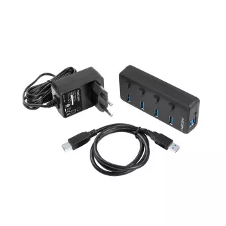 Natec Mantis 2 aktivní rozbočovač s funkcí nabíjení 4x USB 3.0 HUB, vypínač, napájecí adaptér Natec Mantis 2 aktivní rozbočovač s funkcí nabíjení 4x USB 3.0 HUB, vypínač, napájecí adaptér