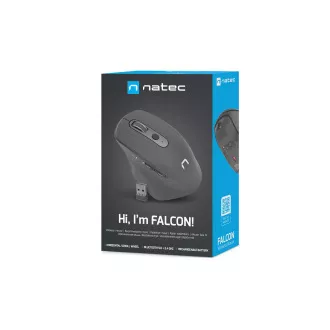 Natec optická myš FALCON/Kancelářská/Optická/Pro praváky/3 200 DPI/Bezdrátové Bluetooth/Černá Natec optická myš FALCON/Kancelářská/Optická/Pro praváky/3 200 DPI/Bezdrátové Bluetooth/Černá