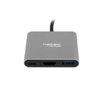 Natec multiport adaptér Fowler MINI USB-C PD, USB 3.0, HDMI 4K Natec multiport adaptér Fowler MINI USB-C PD, USB 3.0, HDMI 4K