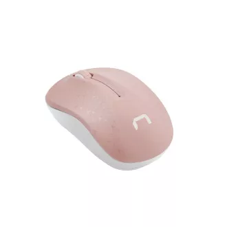 Natec optická myš TOUCAN/1600 DPI/Cestovní/Optická/1 600 DPI/Bezdrátová USB/Bílá-růžová Natec optická myš TOUCAN/1600 DPI/Cestovní/Optická/1 600 DPI/Bezdrátová USB/Bílá-růžová