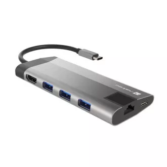 Natec multiport adaptér FOWLER PLUS HUB 8v1, USB 3.0 3X, HDMI 4K, USB-C PD, RJ45, SD, MICRO Natec multiport adaptér FOWLER PLUS HUB 8v1, USB 3.0 3X, HDMI 4K, USB-C PD, RJ45, SD, MICRO