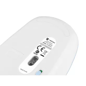 Natec optická myš HARRIER 2/1600 DPI/Kancelářská/Optická/1 600 DPI/Bezdrátová Bluetooth/Světle modrá
