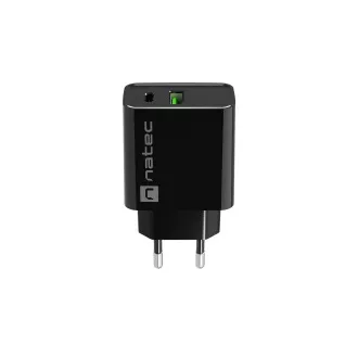 Universální nabíječka Natec RIBERA 20W 1X USB-A + 1X USB-C, černá Universální nabíječka Natec RIBERA 20W 1X USB-A + 1X USB-C, černá