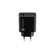 Universální nabíječka Natec RIBERA 18W 1X USB-A, černá