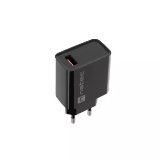 Universální nabíječka Natec RIBERA 18W 1X USB-A, černá Universální nabíječka Natec RIBERA 18W 1X USB-A, černá