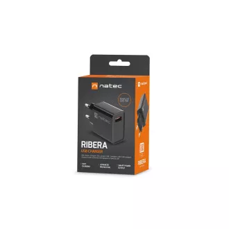 Universální nabíječka Natec RIBERA 18W 1X USB-A, černá Universální nabíječka Natec RIBERA 18W 1X USB-A, černá