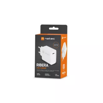 Universální nabíječka Natec RIBERA 20W 1X USB-C, bílá Universální nabíječka Natec RIBERA 20W 1X USB-C, bílá