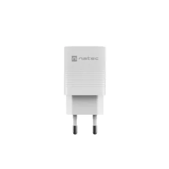Universální USB nabíječka Natec RIBERA GaN 30W, 1X USB-A, 1X USB-C, Bílá Universální USB nabíječka Natec RIBERA GaN 30W, 1X USB-A, 1X USB-C, Bílá