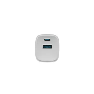 Universální USB nabíječka Natec RIBERA GaN 30W, 1X USB-A, 1X USB-C, Bílá Universální USB nabíječka Natec RIBERA GaN 30W, 1X USB-A, 1X USB-C, Bílá