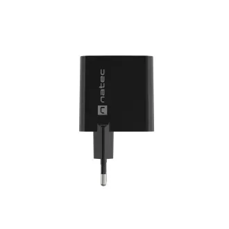 Univerzální USB nabíječka Natec RIBERA GaN 45W, 1X USB-A, 1X USB-C, černá Univerzální USB nabíječka Natec RIBERA GaN 45W, 1X USB-A, 1X USB-C, černá