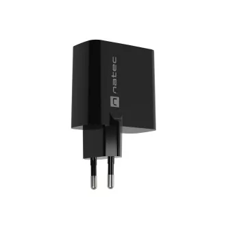 Univerzální USB nabíječka Natec RIBERA GaN 45W, 1X USB-A, 1X USB-C, černá Univerzální USB nabíječka Natec RIBERA GaN 45W, 1X USB-A, 1X USB-C, černá