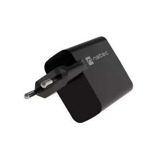 Univerzální USB nabíječka Natec RIBERA GaN 45W, 1X USB-A, 1X USB-C, černá Univerzální USB nabíječka Natec RIBERA GaN 45W, 1X USB-A, 1X USB-C, černá