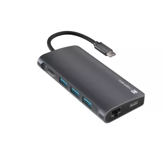 Natec multiport adaptér FOWLER 2 3X USB 3.0 HUB, HDMI 4K, USB-C, RJ45, SD, MICRO SD Natec multiport adaptér FOWLER 2 3X USB 3.0 HUB, HDMI 4K, USB-C, RJ45, SD, MICRO SD