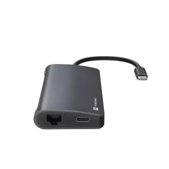 Natec multiport adaptér FOWLER 2 3X USB 3.0 HUB, HDMI 4K, USB-C, RJ45, SD, MICRO SD Natec multiport adaptér FOWLER 2 3X USB 3.0 HUB, HDMI 4K, USB-C, RJ45, SD, MICRO SD