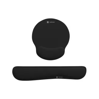 Ergonomický set podložek pod zápěstí Natec CHIPMUNK 2v1, černá Ergonomický set podložek pod zápěstí Natec CHIPMUNK 2v1, černá