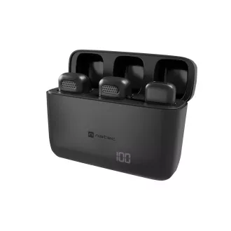 Mobilní bezdrátový mikrofon Natec HOPPER LAVALIER USB-C, 2 KS Mobilní bezdrátový mikrofon Natec HOPPER LAVALIER USB-C, 2 KS